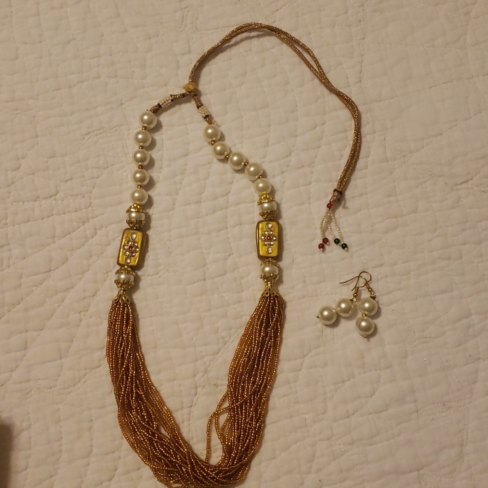 Necklace and earrings